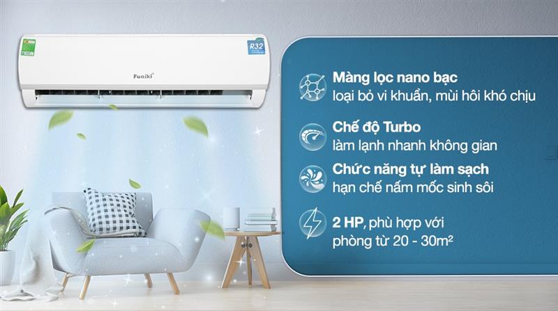 Điều hoà Funiki 18000 BTU 1 chiều HSC18TMU