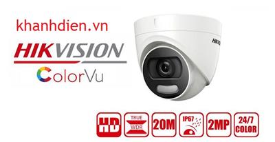 Camera HD-TVI Dome hồng ngoại 2.0 Megapixel HIKVISION DS-2CE72DFT-F